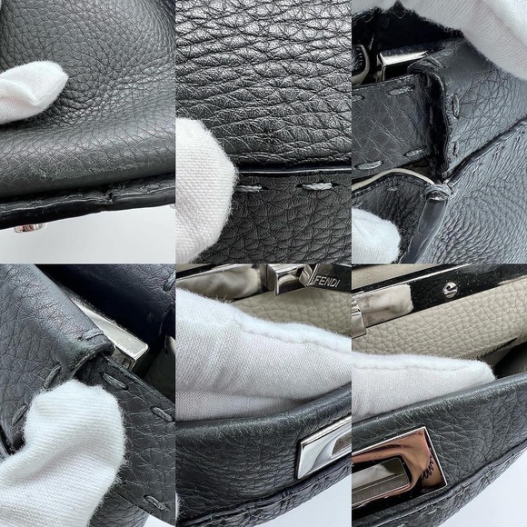 Authentic Fendi Peekaboo Medium Selleria soft Calf leather top handle bag - Picture 9 of 9